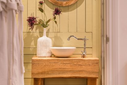 An en suite shower room at Clay Hill House, Chapmanslade, Wiltshire