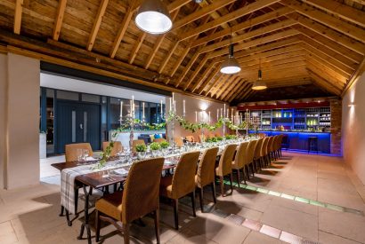 The dining room at Sherwood Lodge, Sherwood Forest