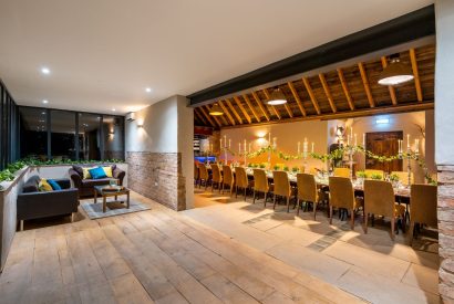 The dining space at Sherwood Lodge, Sherwood Forest