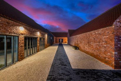 The courtyard at Sherwood Lodge, Sherwood Forest