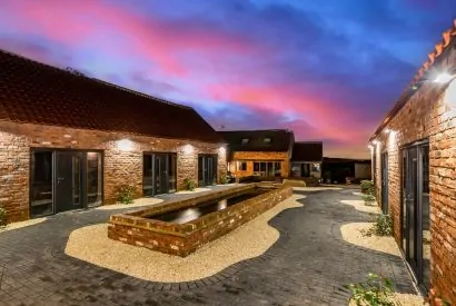 The courtyard at Sherwood Lodge, Sherwood Forest