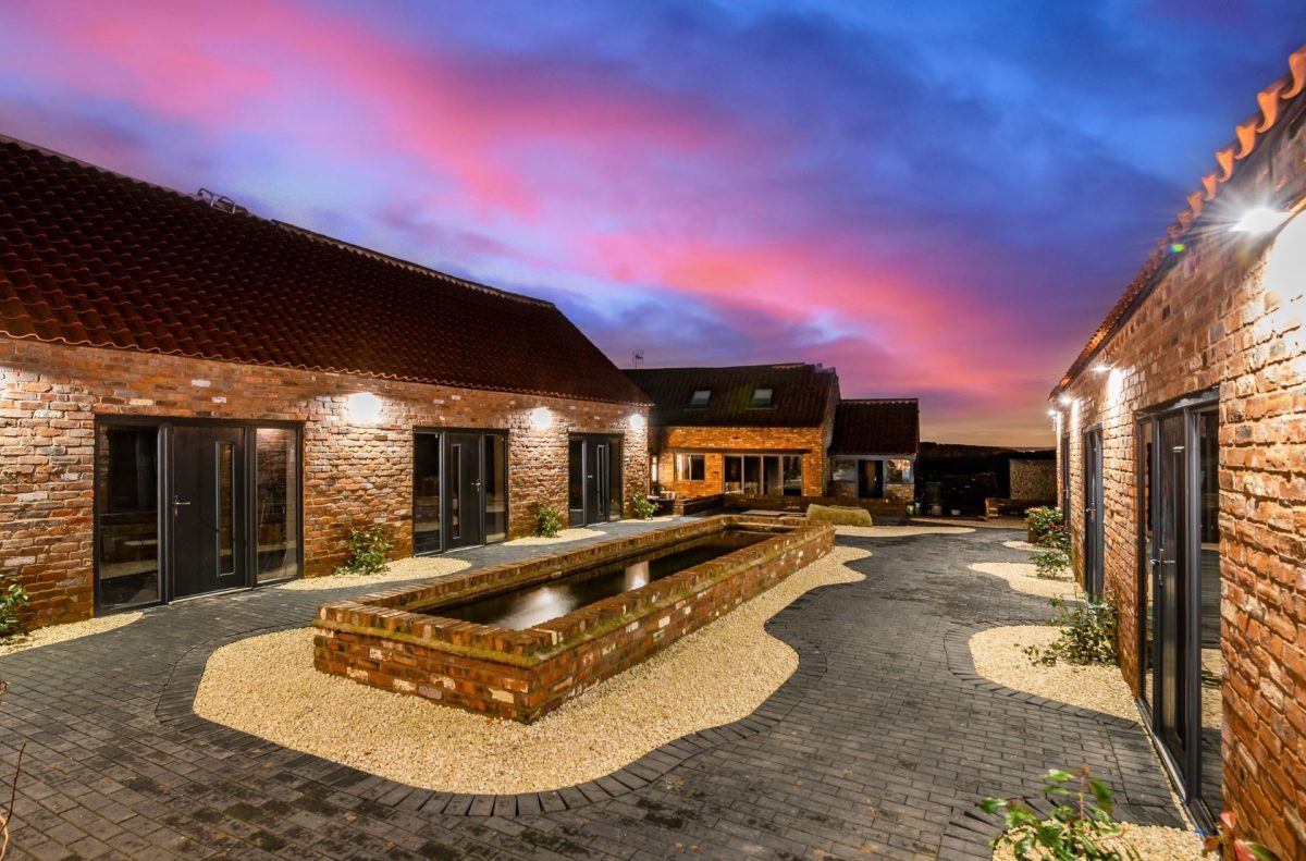 The courtyard at Sherwood Lodge, Sherwood Forest