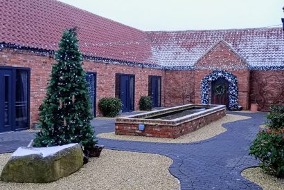 Christmas courtyard at Sherwood Lodge, Sherwood Forest