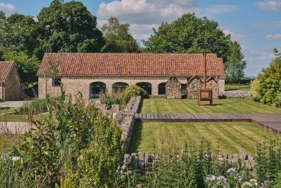 The grounds at Hygge Hideaway, Somerset