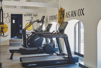 The gym at Hygge Hideaway, Somerset