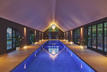 The indoor swimming pool at Hygge Hideaway, Somerset