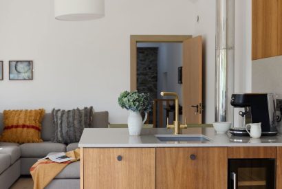 The kitchen area at Map Maker's Cottage, Roundstone, Galway