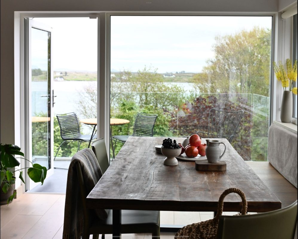 Picture window at Map Maker's Cottage, Roundstone, Galway