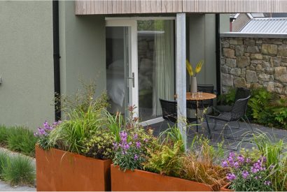 The terrace at Map Maker's Cottage, Roundstone, Galway