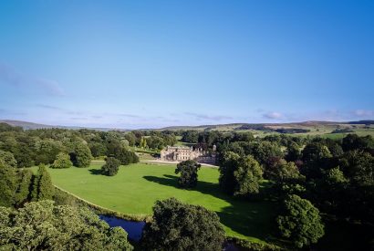 Aerial view of Lady Emily's Flat, Yorkshire Dales