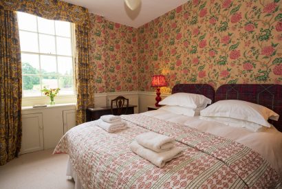 A king size bedroom at Lady Emily's Flat, Yorkshire Dales