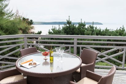 The terrace at Ocean Beach House, Devon