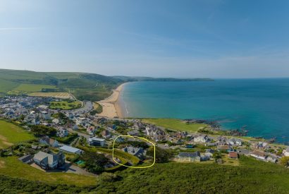 Aerial view of Ocean Beach House, Devon