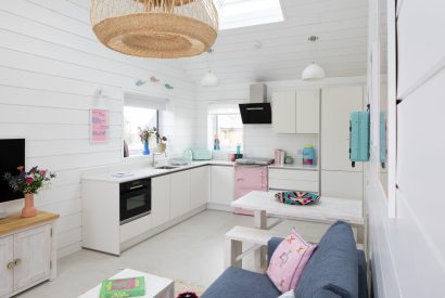 The kitchen dining area at The Shack, Cornwall