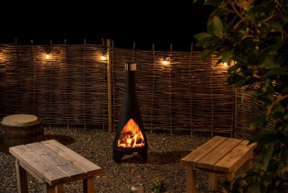 The chimnea at The Shepherd's Retreat, Worcestershire