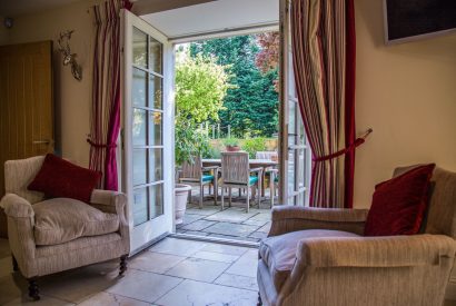 French door leading to the patio at Douglas Retreat, Edinburgh