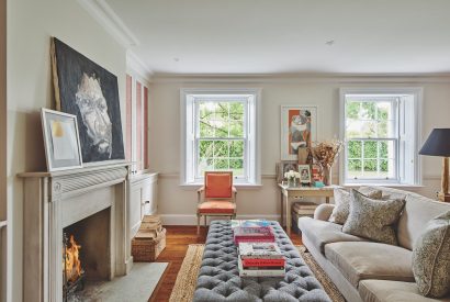 The living room at America Farm, Oxfordshire