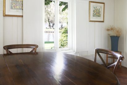 The dining room at Riverside View, Chiltern Hills