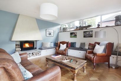 The living room at Riverside View, Chiltern Hills