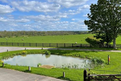 The countryside view from Piglet's Hideaway, Cotswolds