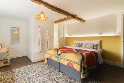 A king size bedroom at The Great Hall, Chapmanslade, Wiltshire