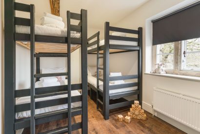 The bunk bedroom at The Great Hall, Chapmanslade, Wiltshire