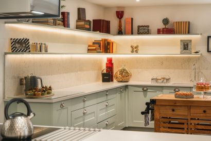 The kitchen at The Great Hall, Chapmanslade, Wiltshire