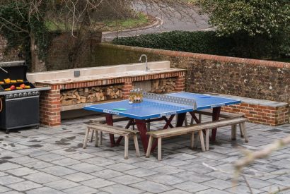 The ping pong table at The Great Hall, Chapmanslade, Wiltshire