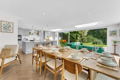 The dining space at Garden Cottage, Cheshire