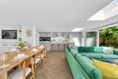 Open plan living area at Garden Cottage, Cheshire