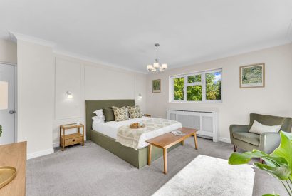 A king size bedroom at Garden Cottage, Cheshire