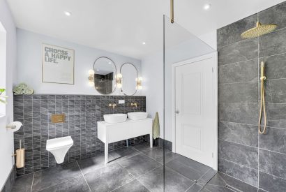 The shower room at Garden Cottage, Cheshire