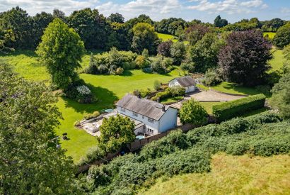 Aerial view of Garden Cottage, Cheshire