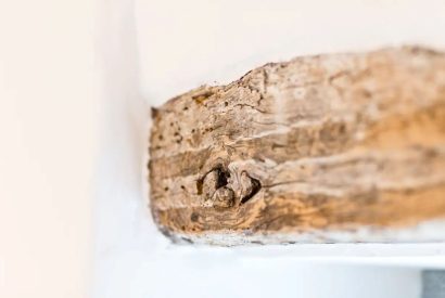 Wooden beams at Sweet Pea Cottage, Litton, Peak District