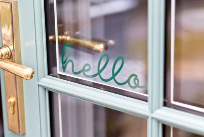 The front door at Sweet Pea Cottage, Litton, Peak District