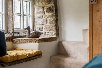 The staircase at Sweet Pea Cottage, Litton, Peak District