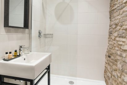 The bathroom at Sweet Pea Cottage, Litton, Peak District