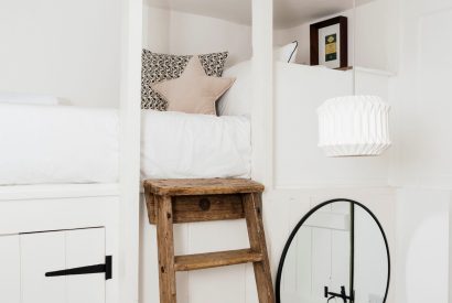 The loft bed at Sweet Pea Cottage, Litton, Peak District