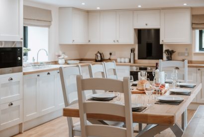 The kitchen dining area at Arkle, Shropshire