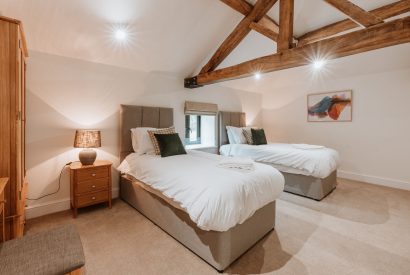 A twin bedroom at Arkle, Shropshire