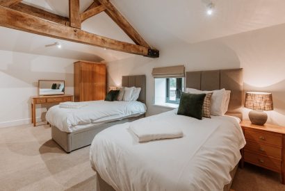 A twin bedroom at Arkle, Shropshire