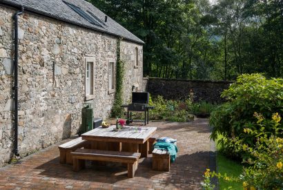 Outdoor dining at Lomond House, Loch Lomond