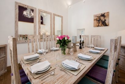 The dining room at Lomond House, Loch Lomond