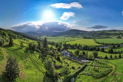 Countryside views  at Aberfeldy House, Perthshire