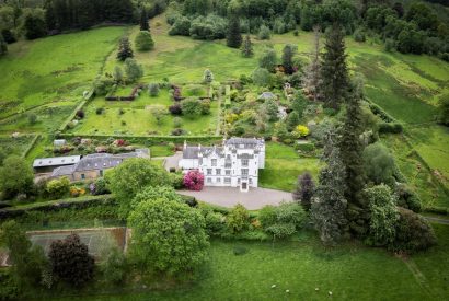 Aerial view of Aberfeldy House, Perthshire