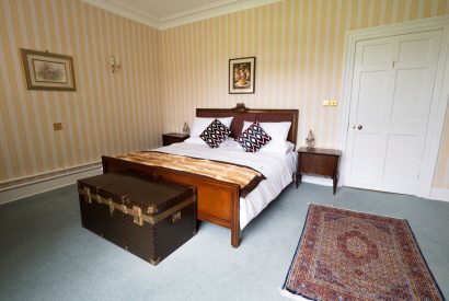 A king size bedroom at Aberfeldy House, Perthshire