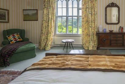 A king size bedroom at Aberfeldy House, Perthshire