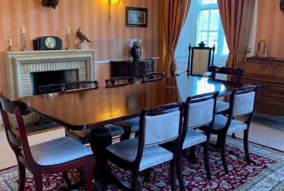 The dining room at Aberfeldy House, Perthshire