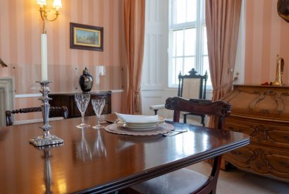 The dining room at Aberfeldy House, Perthshire