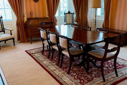 The dining room at Aberfeldy House, Perthshire